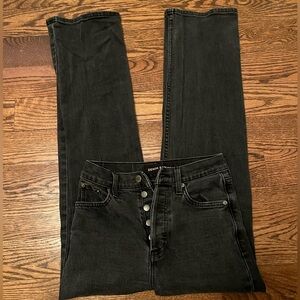 Denim Forum Aritzia High-Rise straight black Jeans